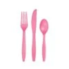 Creative Converting Candy Pink Premium Plastic Cutlery Set For 8