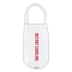 Instant Caroling Canvas Wine Bottle Bag 1ct