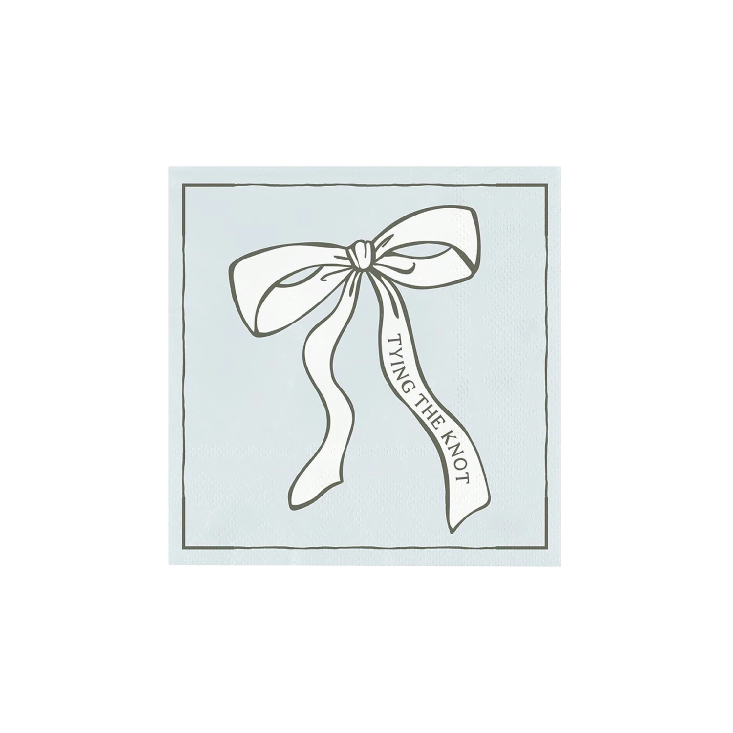 Light Blue Tying The Knot Dessert Napkins 20ct