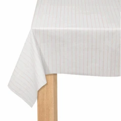 Light Pink Pinstripe Paper Table Cover