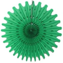 Light Green Tissue Paper Fan 18"