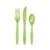 Creative Converting Lime Green Plastic Cutlery Set For 8