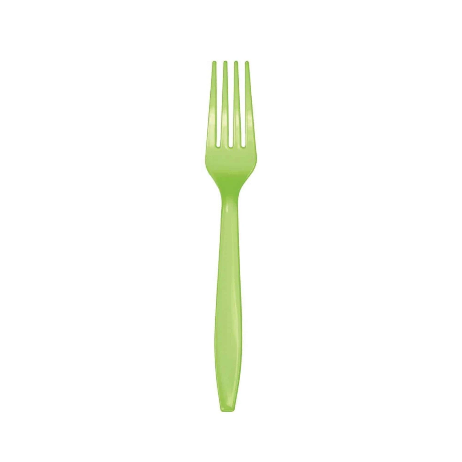 Creative Converting Lime Green Plastic Forks Set For 24