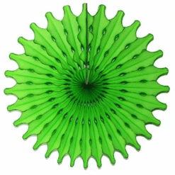 Lime Tissue Paper Fan 18"