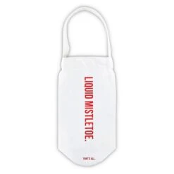 Liquid Mistletoe Canvas Wine Bottle Bag 1ct