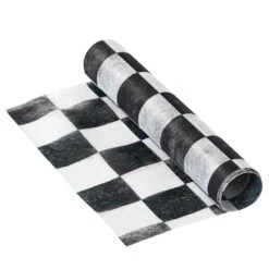 Talking Tables Black & White Check Table Runner 6.5ft