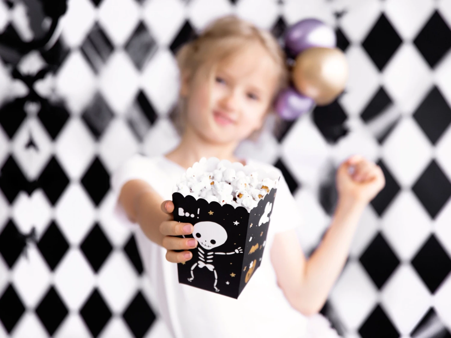 Black Halloween BOO Popcorn Boxes 6ct - Image 2
