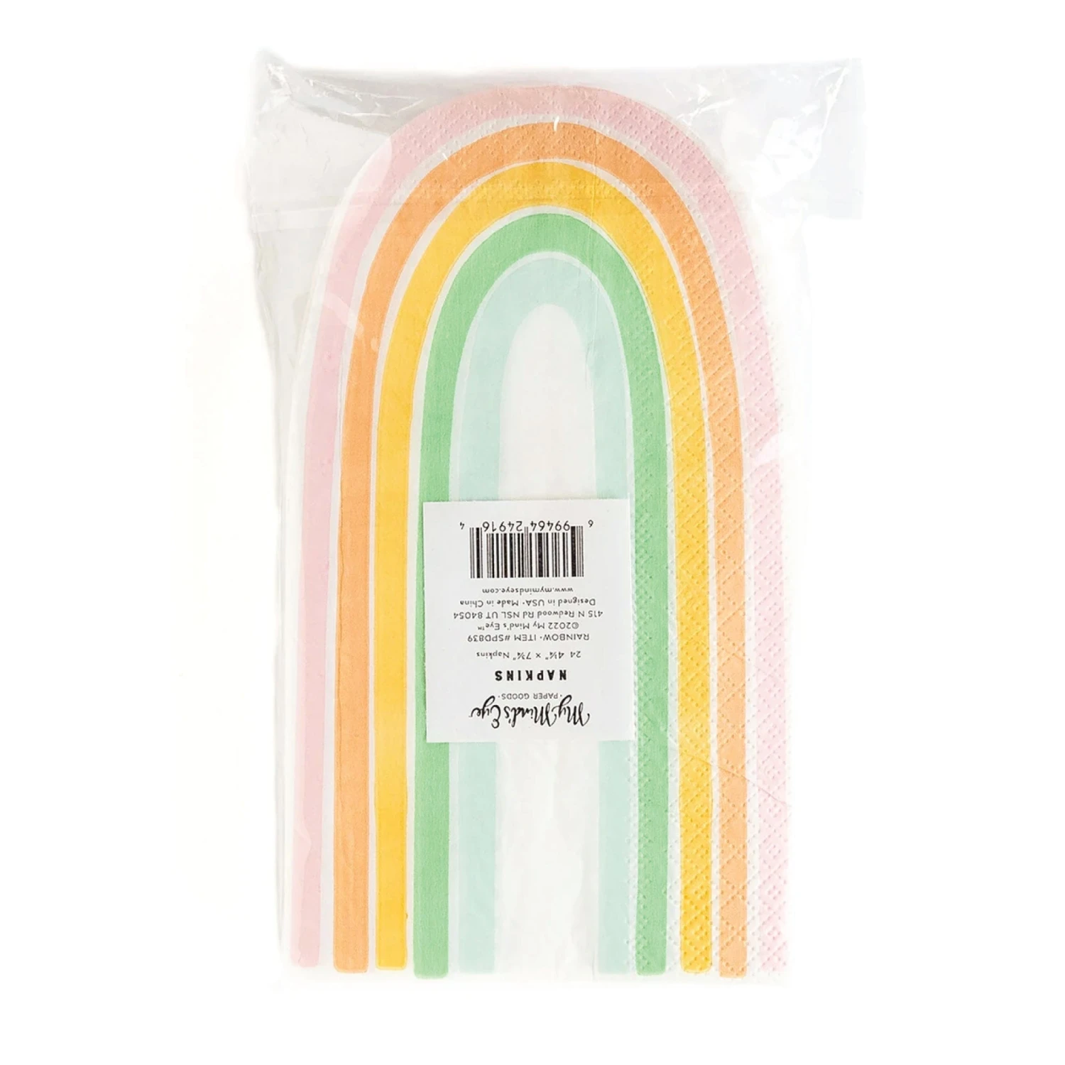 Pastel Rainbow Shaped Lunch Napkins 24ct - Image 5