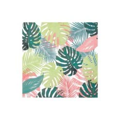 Talking Tables Pastel Tropical Palm Leaf Lunch Napkins 20ct