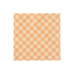 Peach & Cream Checkered Lunch Napkins 20ct
