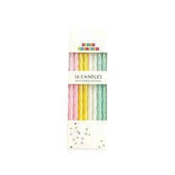 Pearl Pastel Spiral Birthday Candles 16ct