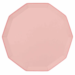 Petal Pink Decagonal Dinner Plates 8ct