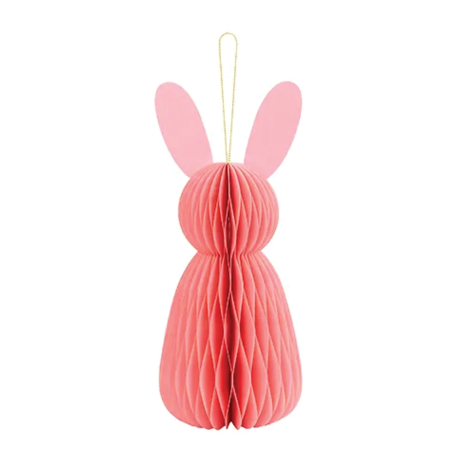 Pink Bunny Honeycomb Decoration 12in