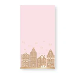 Pink Gingerbread House Village Paper Guest Towels 20ct