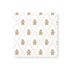 Pink Gingerbread Man Lunch Napkins 20ct