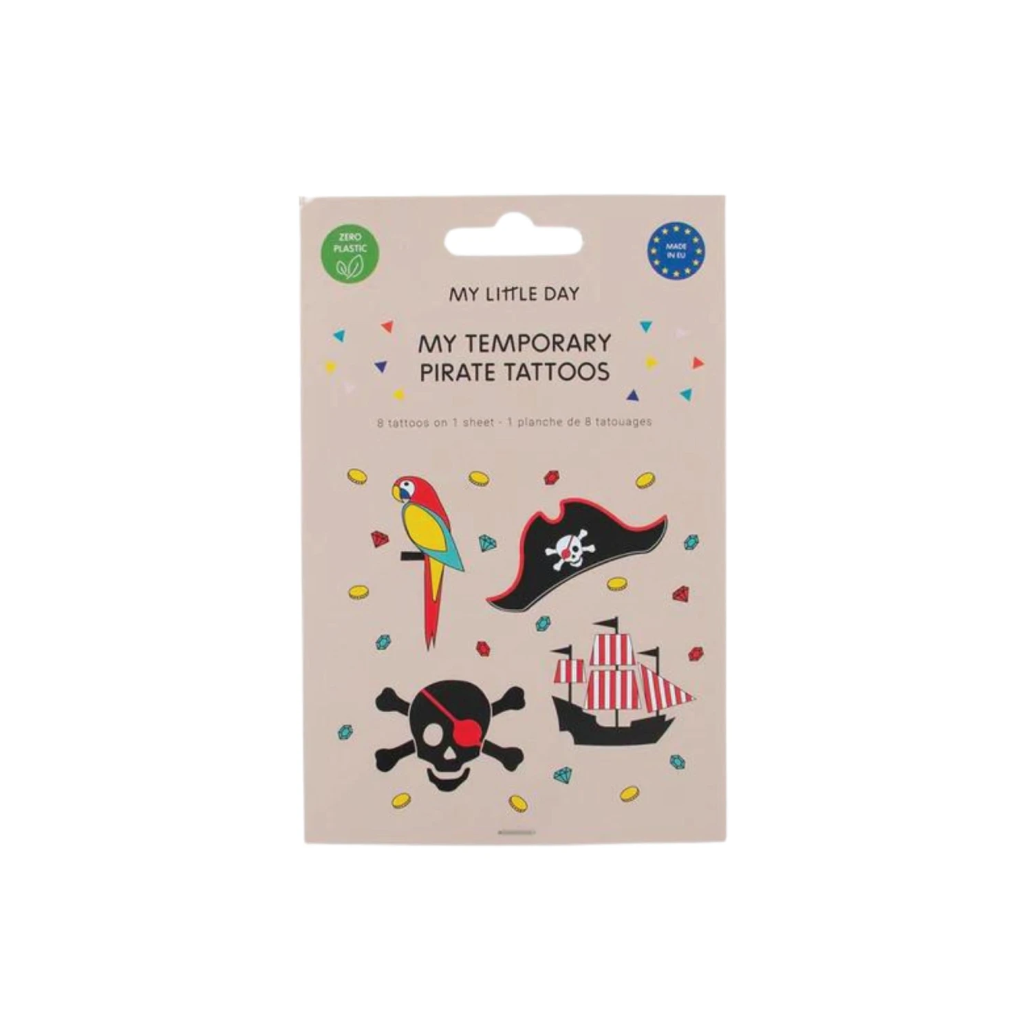 Pirate Temporary Tattoos 8ct