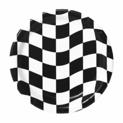 Creative Converting Checkered Flag Race Car Lunch Plates 8ct