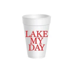 Red Lake My Day Styrofoam Cups With Lids 10ct