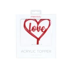 Red Love Cake Topper