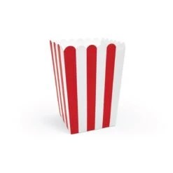 Red Striped Popcorn Boxes 6ct