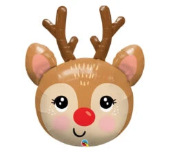 Red-Nosed Reindeer Foil Balloon 35"