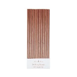 Meri-Meri Rose Gold Paper Straws 24ct