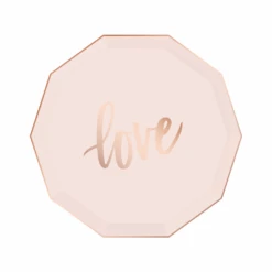 Rose Gold Love Dessert Plates