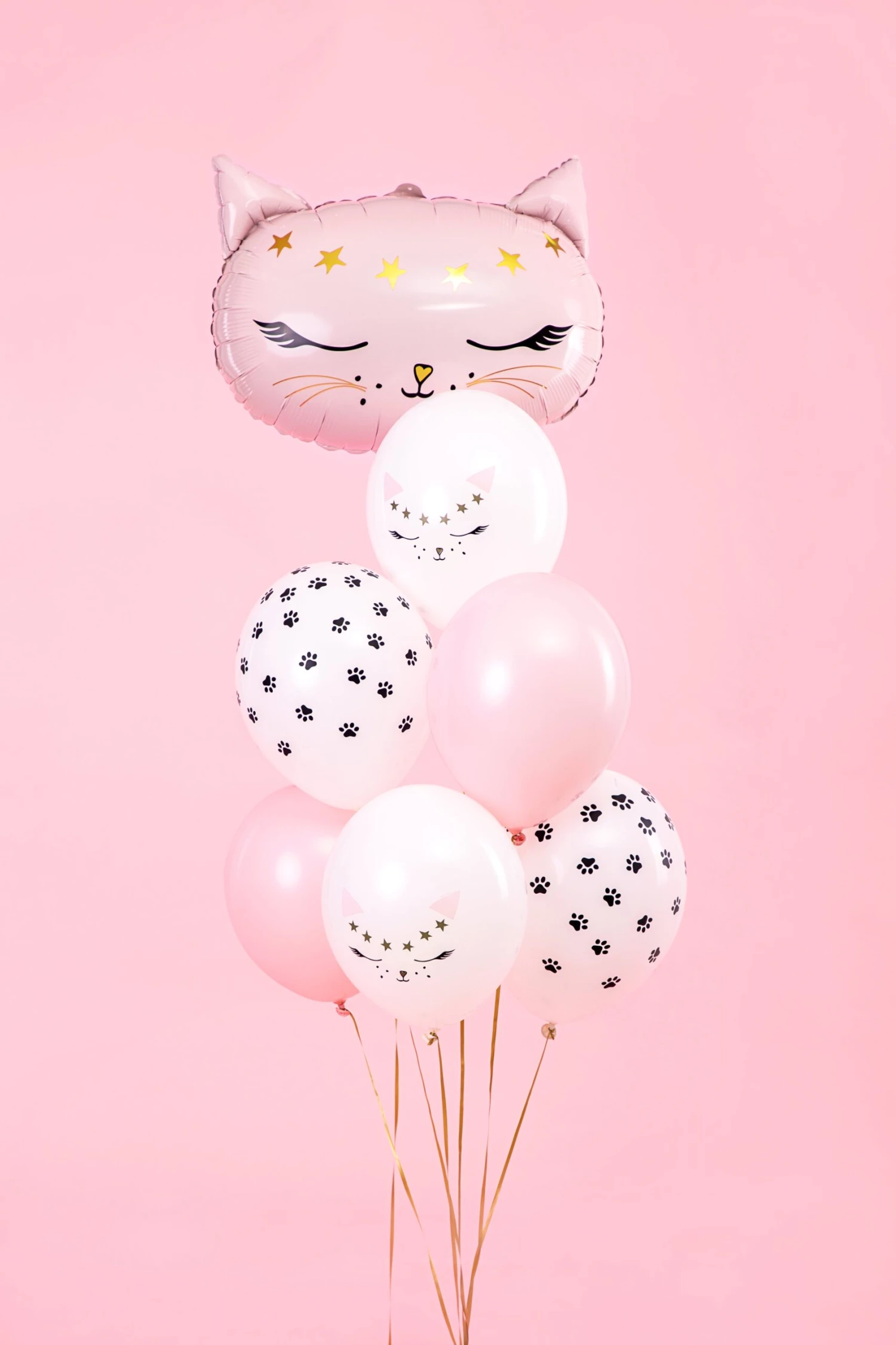 Kitty Cat Balloon Bouquet 6ct - Image 2