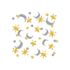 Creative Converting Silver & Gold Star And Moon Confetti Pack