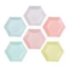 Talking Tables Pastel Hexagonal Dessert Plates 12ct