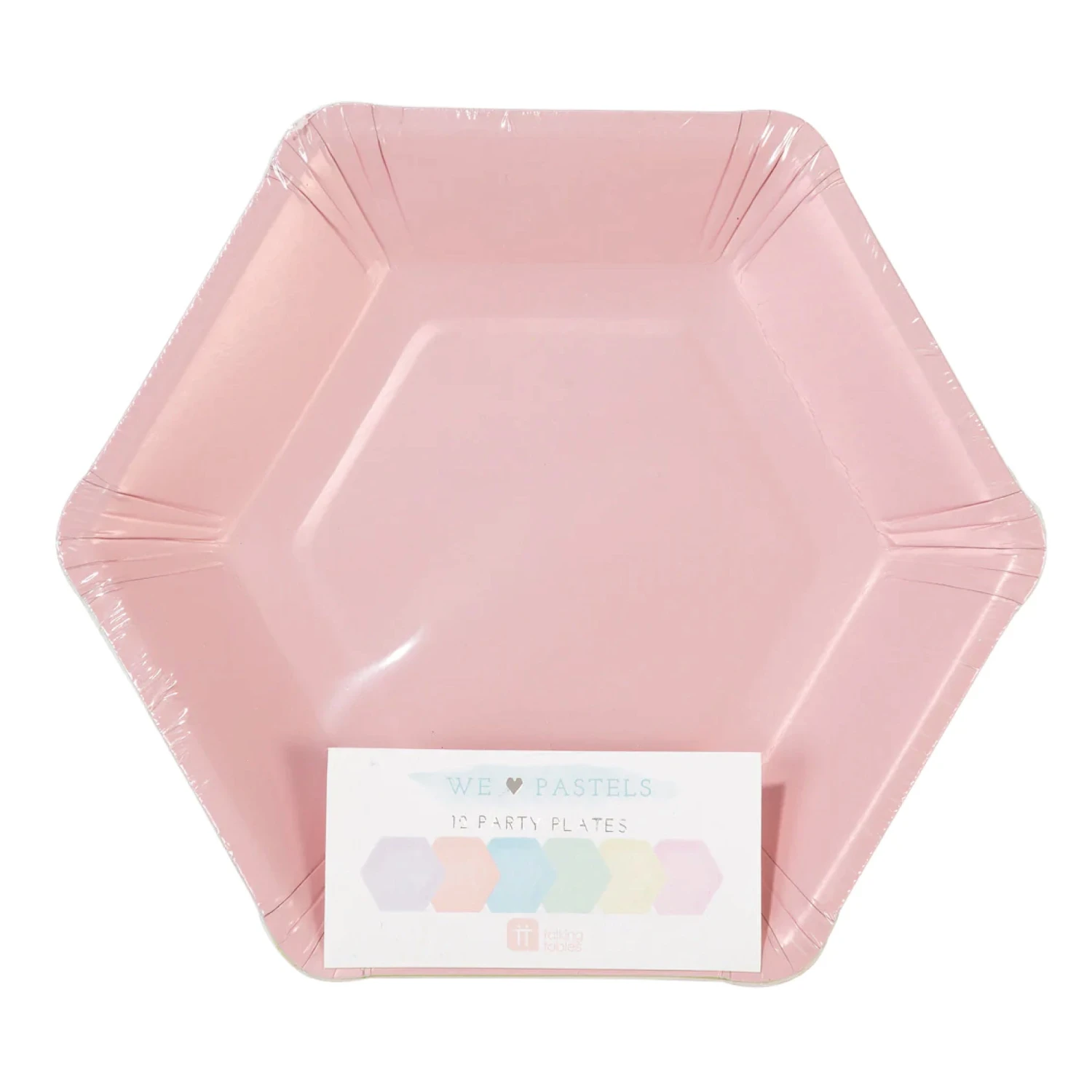 Talking Tables Pastel Hexagonal Dessert Plates 12ct - Image 2