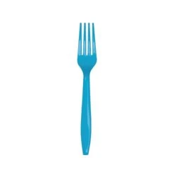 Creative Converting Turquoise Plastic Forks 24ct