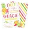 Tutti Frutti Birthday Party Invitation