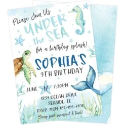 Under The Sea Birthday Invitation