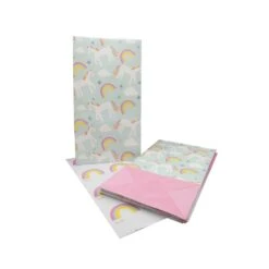 Unicorn Treat Bags With Stickers 8ct
