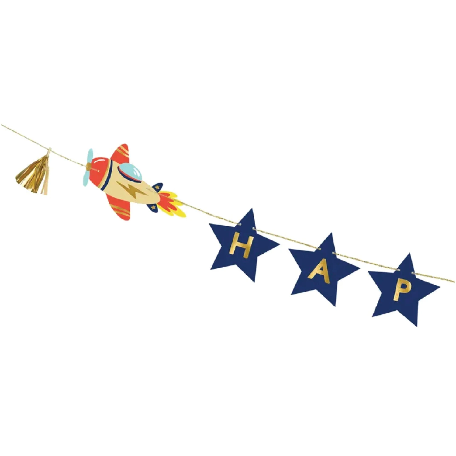 Vintage Airplane Happy Birthday Banner 8ft - Image 6
