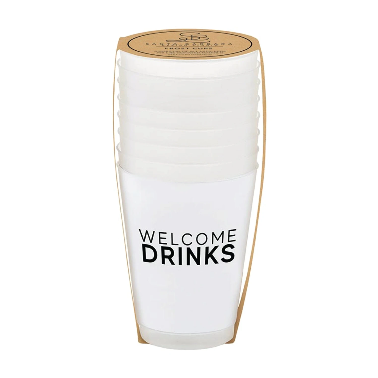 Welcome Drinks Frosted Plastic Cups 8ct - Image 2