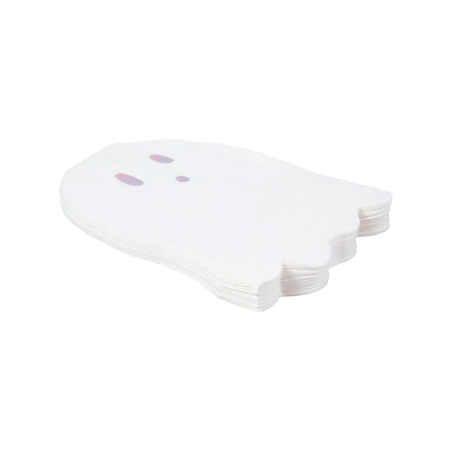 White & Iridescent Ghost Dessert Napkins 20ct - Image 2