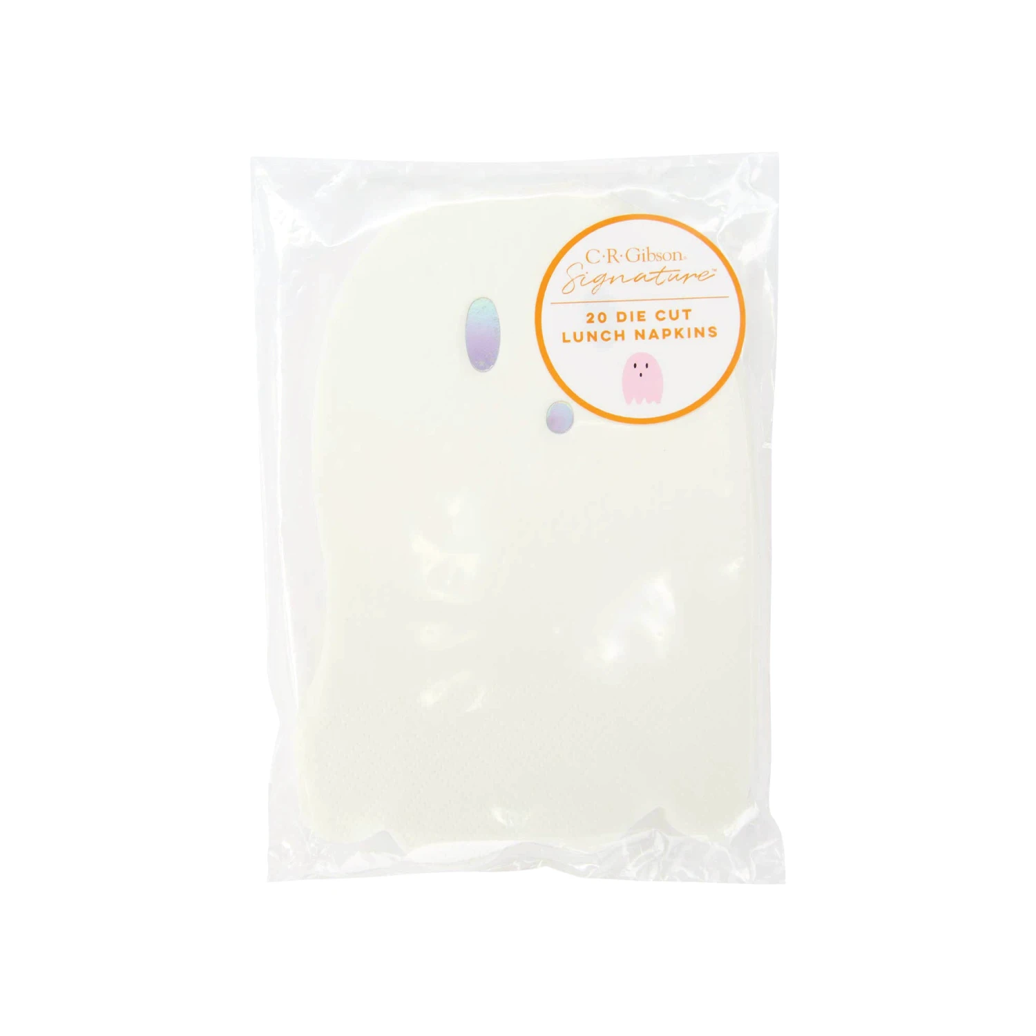 White & Iridescent Ghost Dessert Napkins 20ct - Image 3