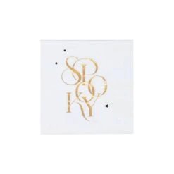 White & Gold Spooky Dessert Napkins 20ct