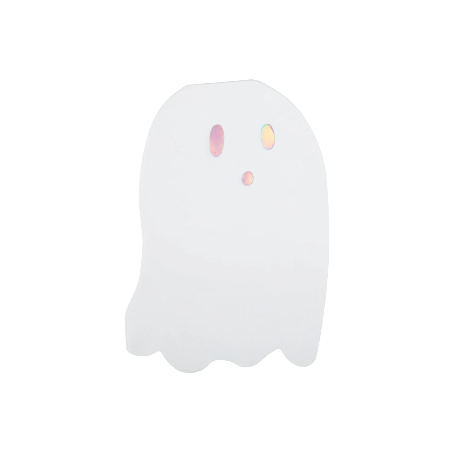 White & Iridescent Ghost Dessert Napkins 20ct