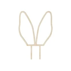 Wooden Bunny Ears Cake Topper
