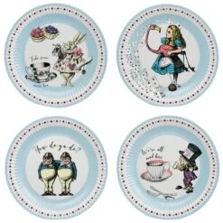 Talking Tables Alice In Wonderland Lunch Plates 24ct