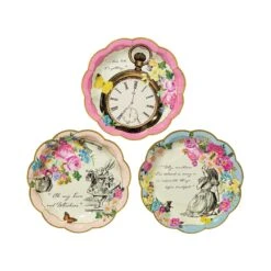 Talking Tables Alice In Wonderland Assorted Dessert Plates 12ct