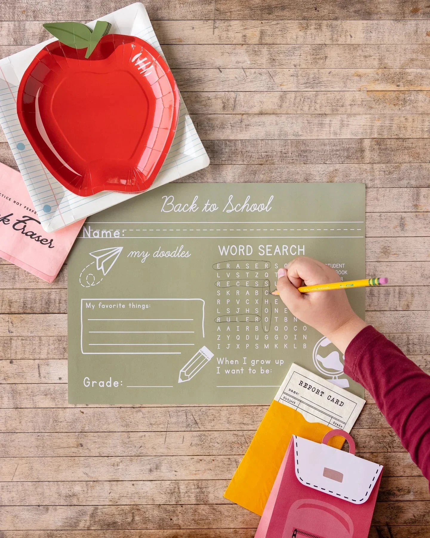 Back To School Activity Placemats 12ct - Image 2