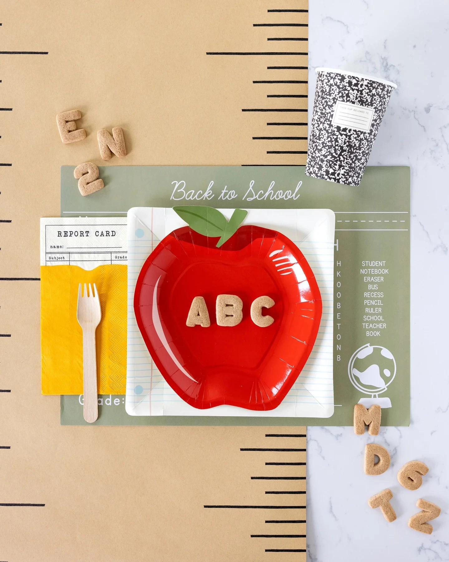 Back To School Notebook Paper Lunch Plates 8ct - Image 4