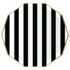 Black Noir Cabana Striped Dinner Plates 8ct