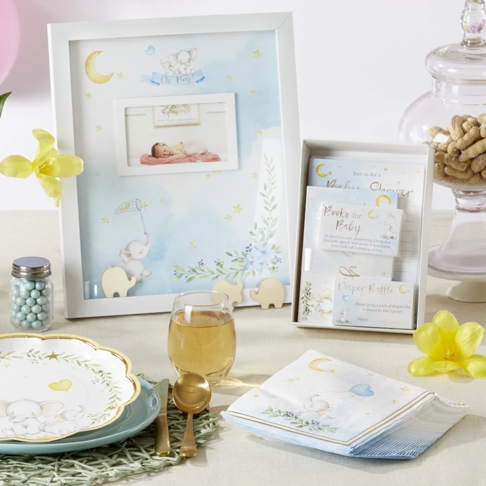 Blue Baby Elephant Lunch Napkins 30ct - Image 6