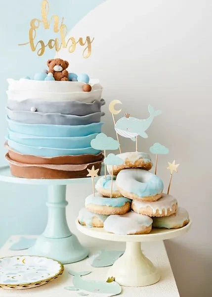 Blue Baby Whale Cake Toppers 7ct - Image 3