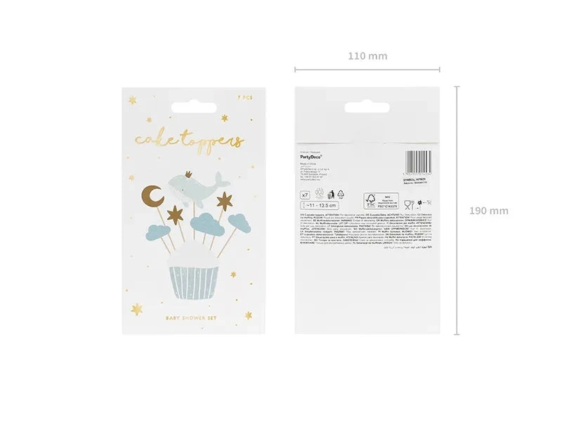 Blue Baby Whale Cake Toppers 7ct - Image 4